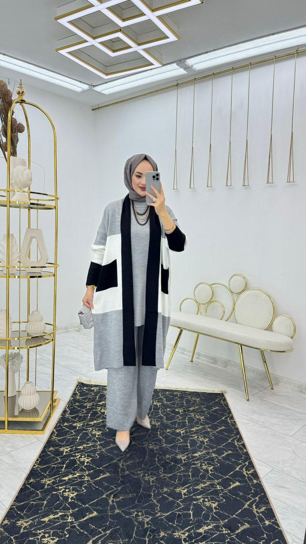 Triple Knitwear Set Modest Clothing