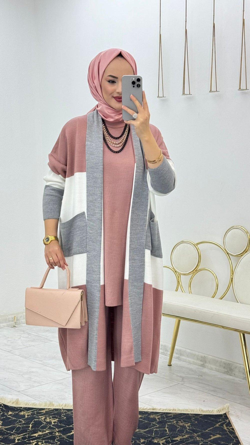 Triple Knitwear Set Modest Clothing