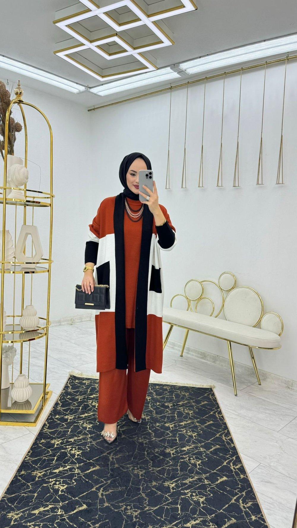Triple Knitwear Set Modest Clothing