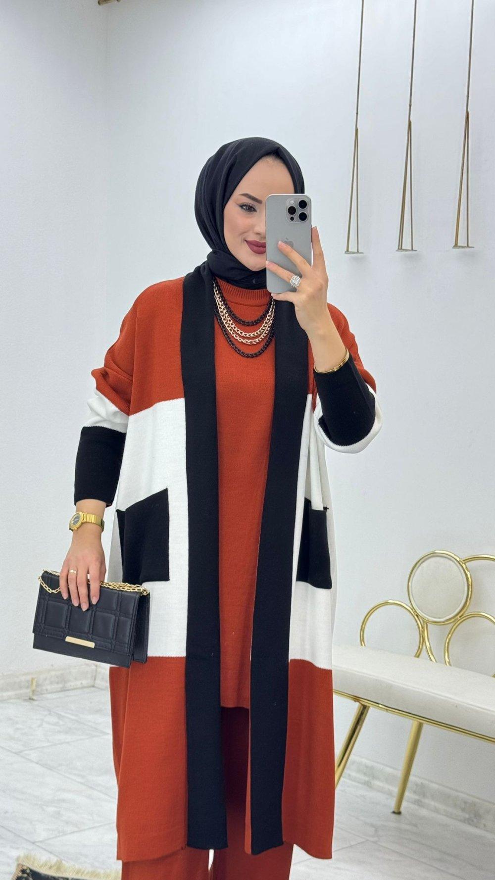 Triple Knitwear Set Modest Clothing