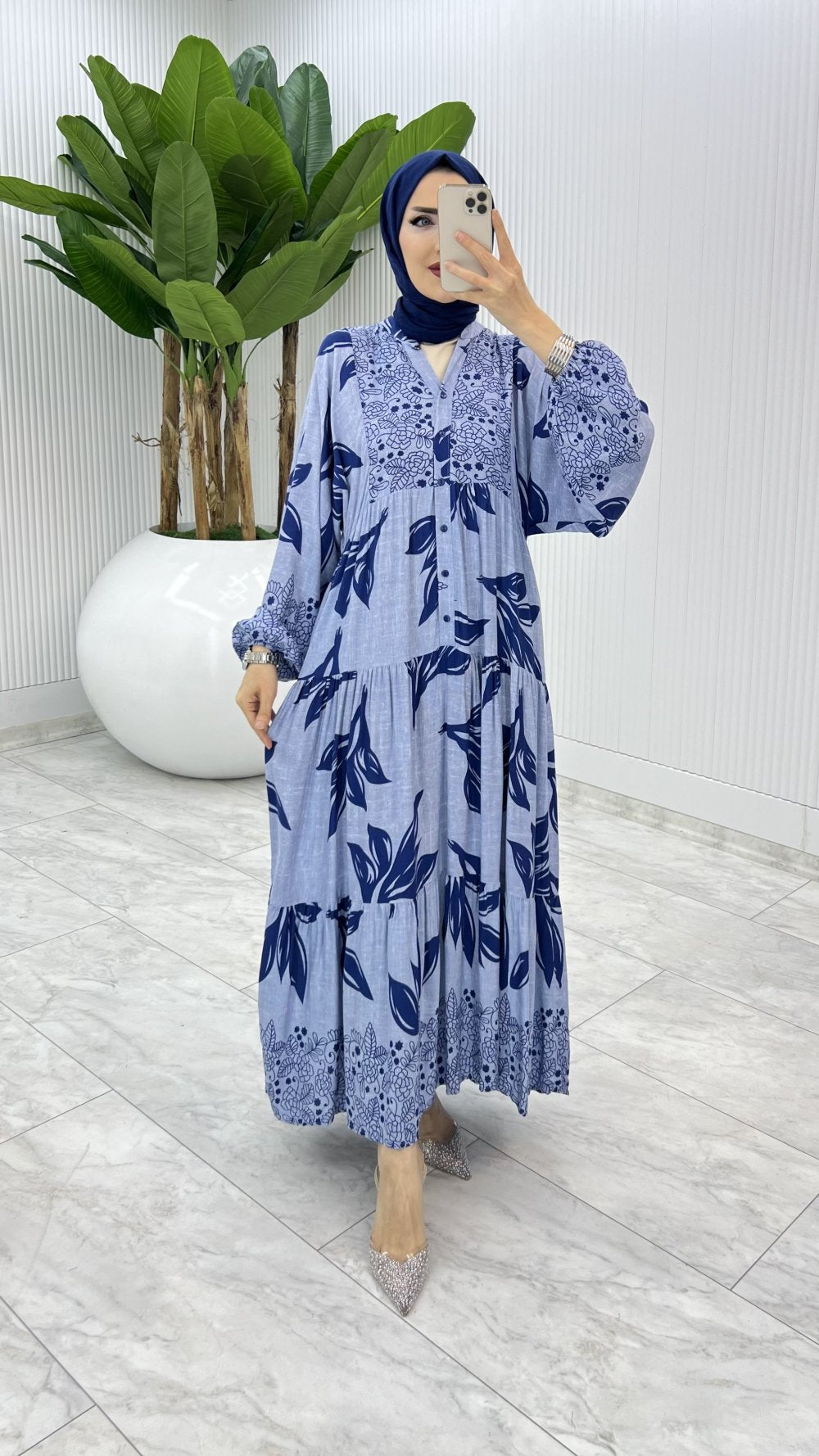 Yaprak Desen Dress