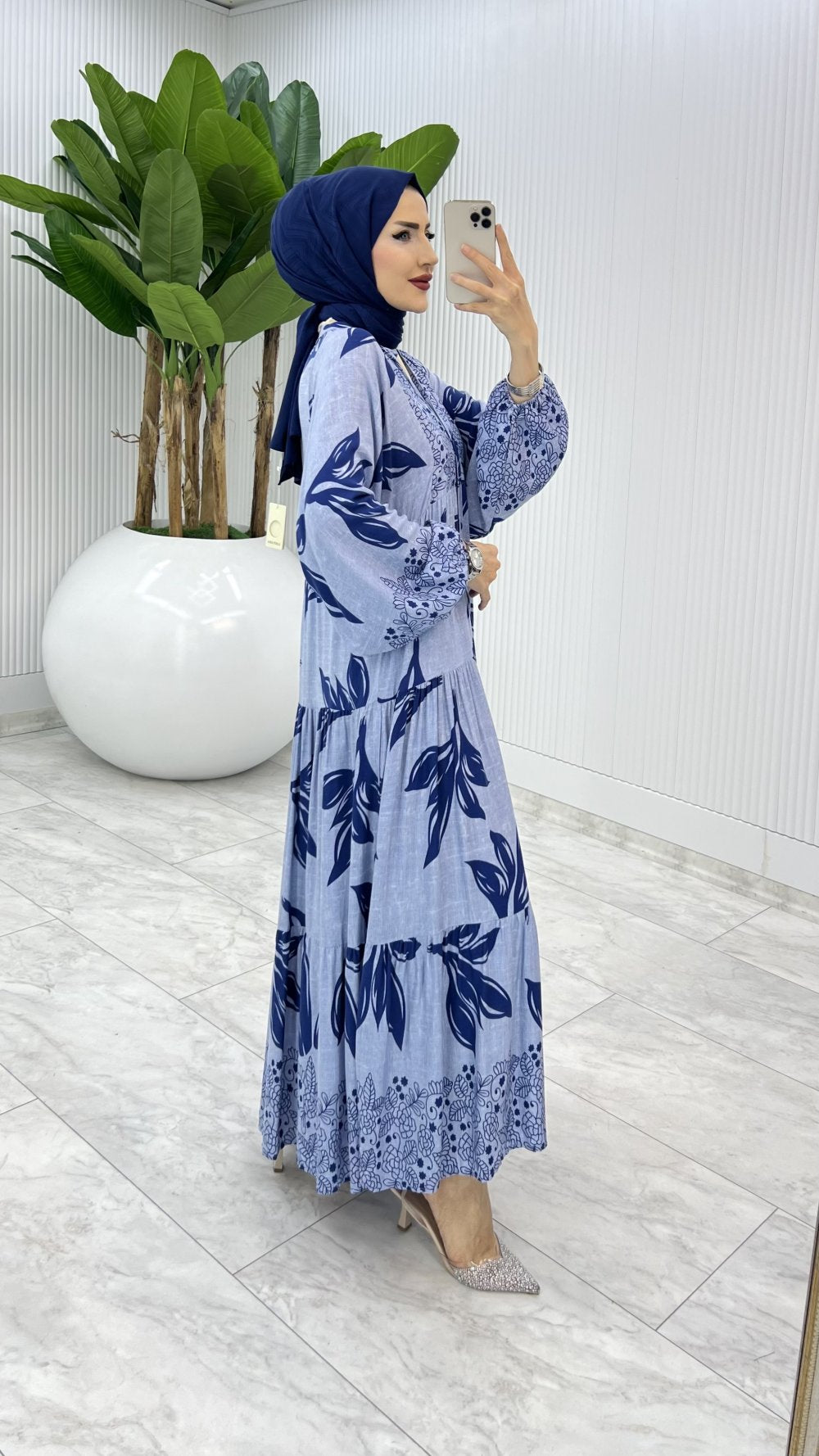 Yaprak Desen Dress