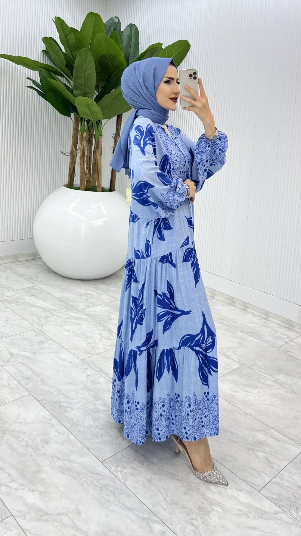 Yaprak Desen Dress