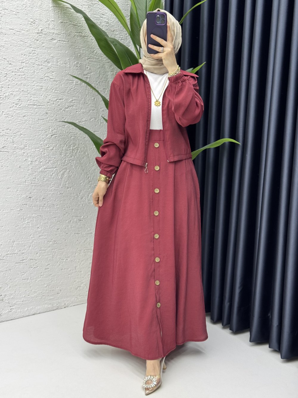 Seren Elegant Two-Piece Modest Skirt Set