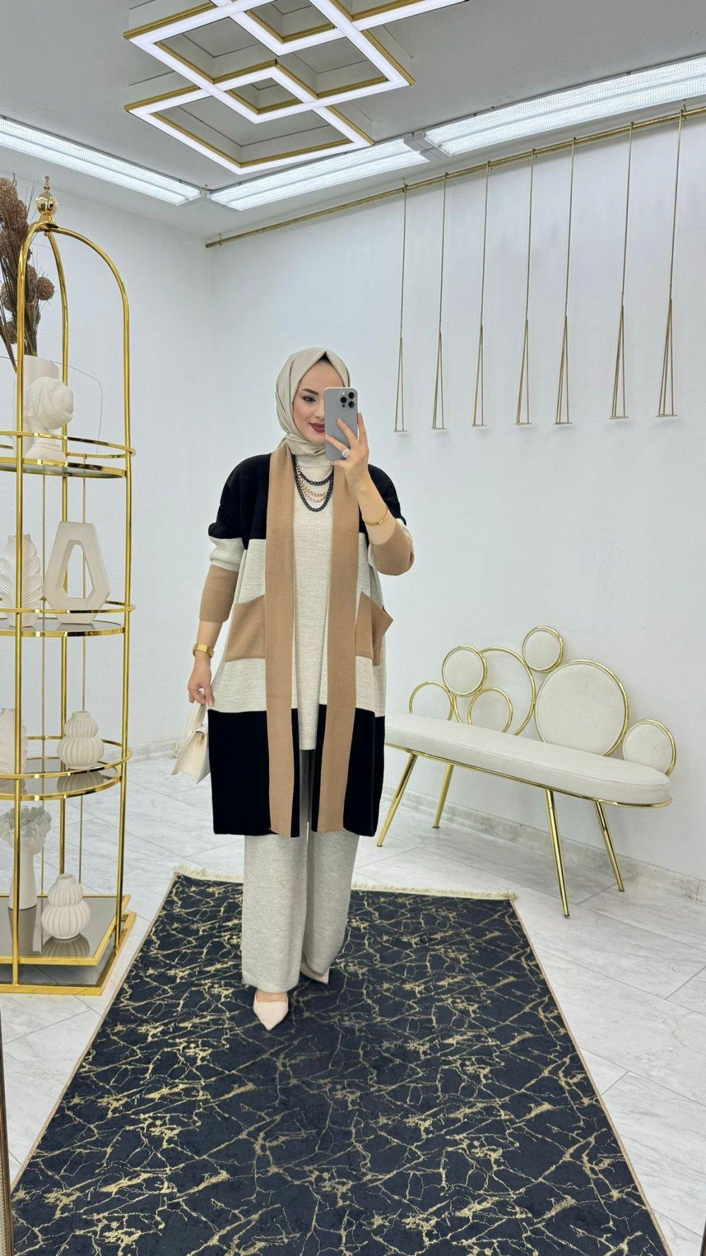Triple Knitwear Set Modest Clothing