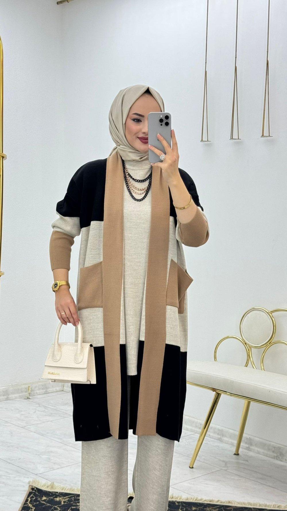 Triple Knitwear Set Modest Clothing