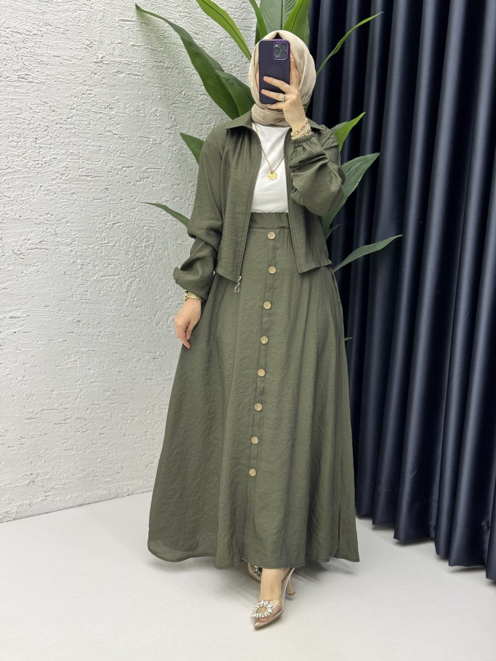 Seren Elegant Two-Piece Modest Skirt Set