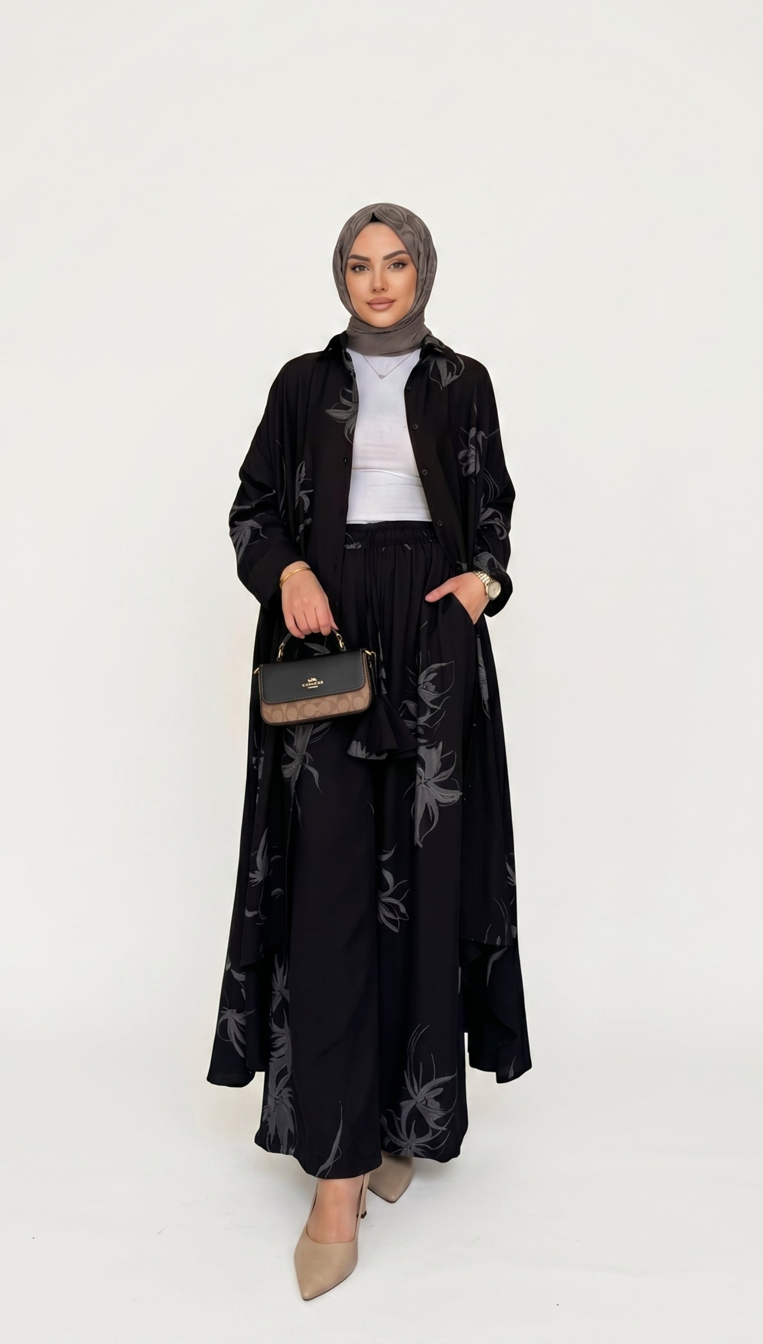 Beliz Linen Set with Trousers | Keten Pantolonlu Beliz Takım | طقم بيليز الكتاني مع البنطلون