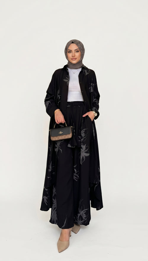 Beliz Linen Set with Trousers | Keten Pantolonlu Beliz Takım | طقم بيليز الكتاني مع البنطلون
