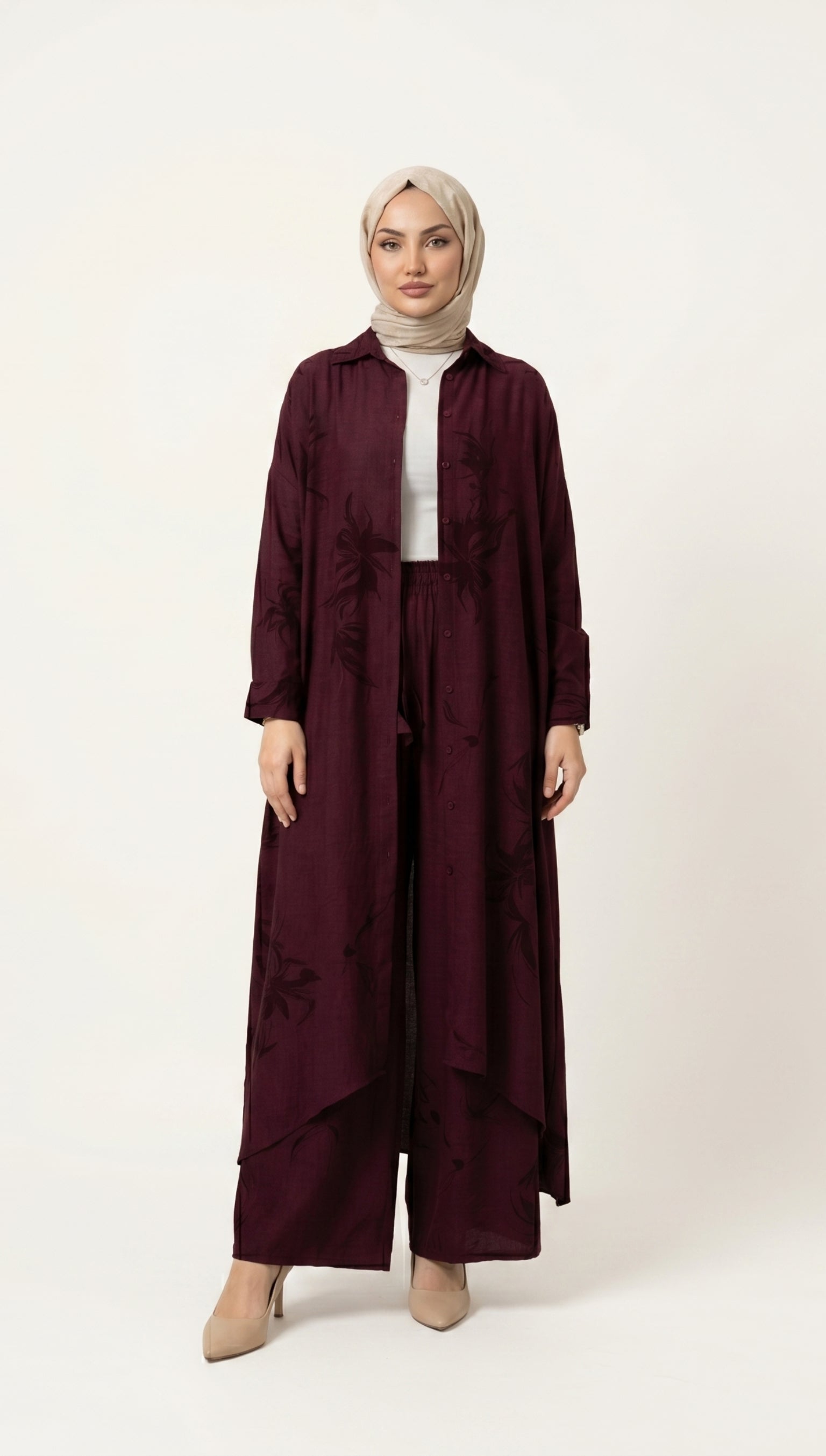 Beliz Linen Set with Trousers | Keten Pantolonlu Beliz Takım | طقم بيليز الكتاني مع البنطلون