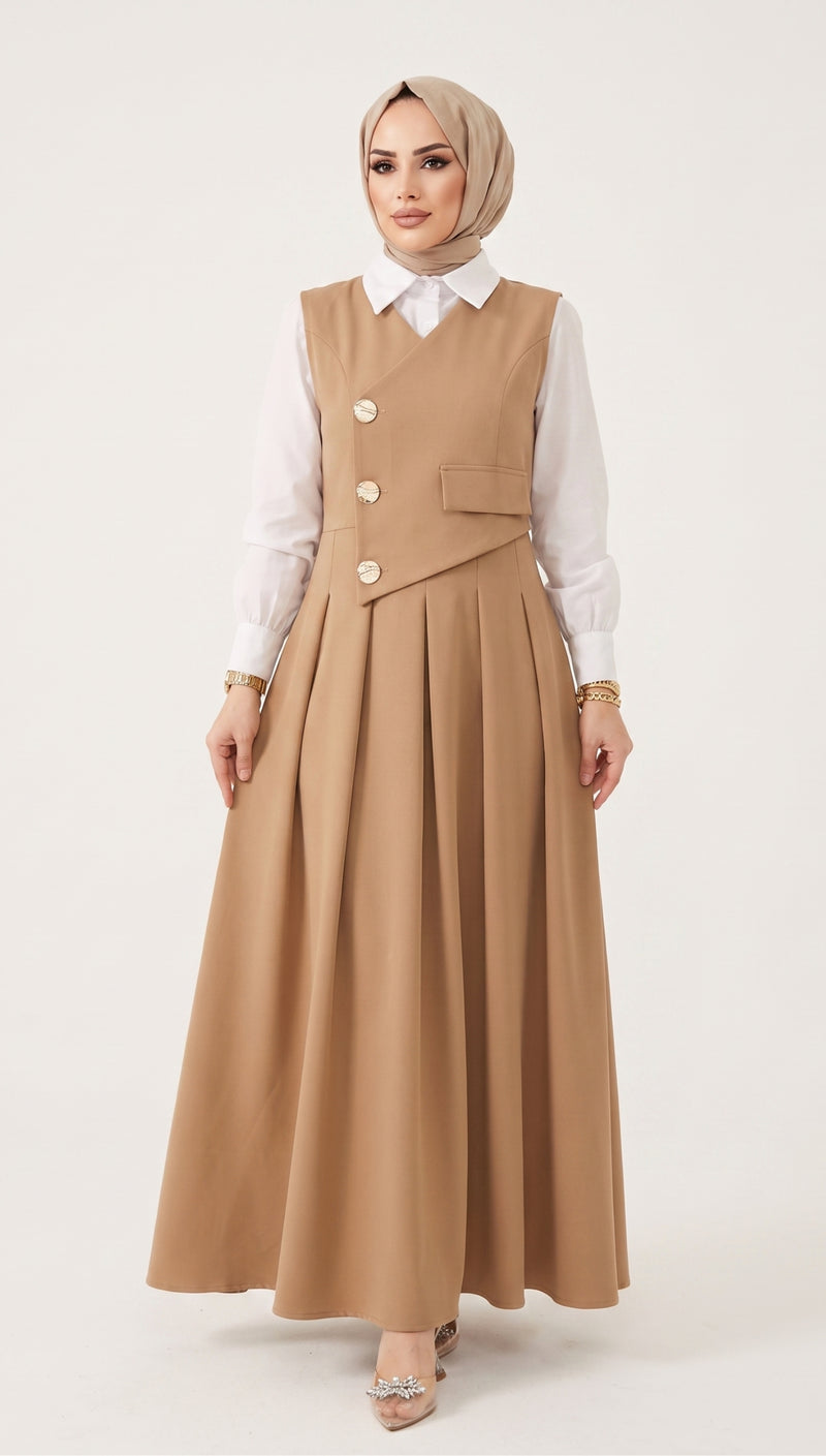 Afitap Double Crepe Jile & Shirt Modest Set