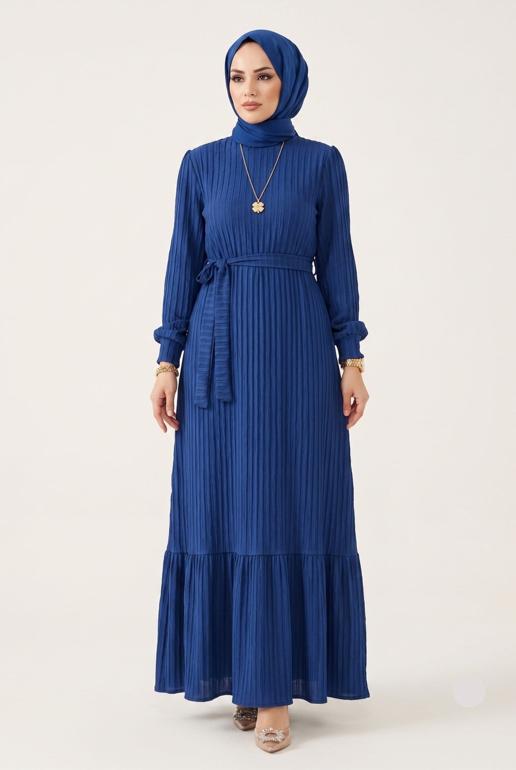 Noura Jacquard Dress | Premium Modest Çavuş Weave