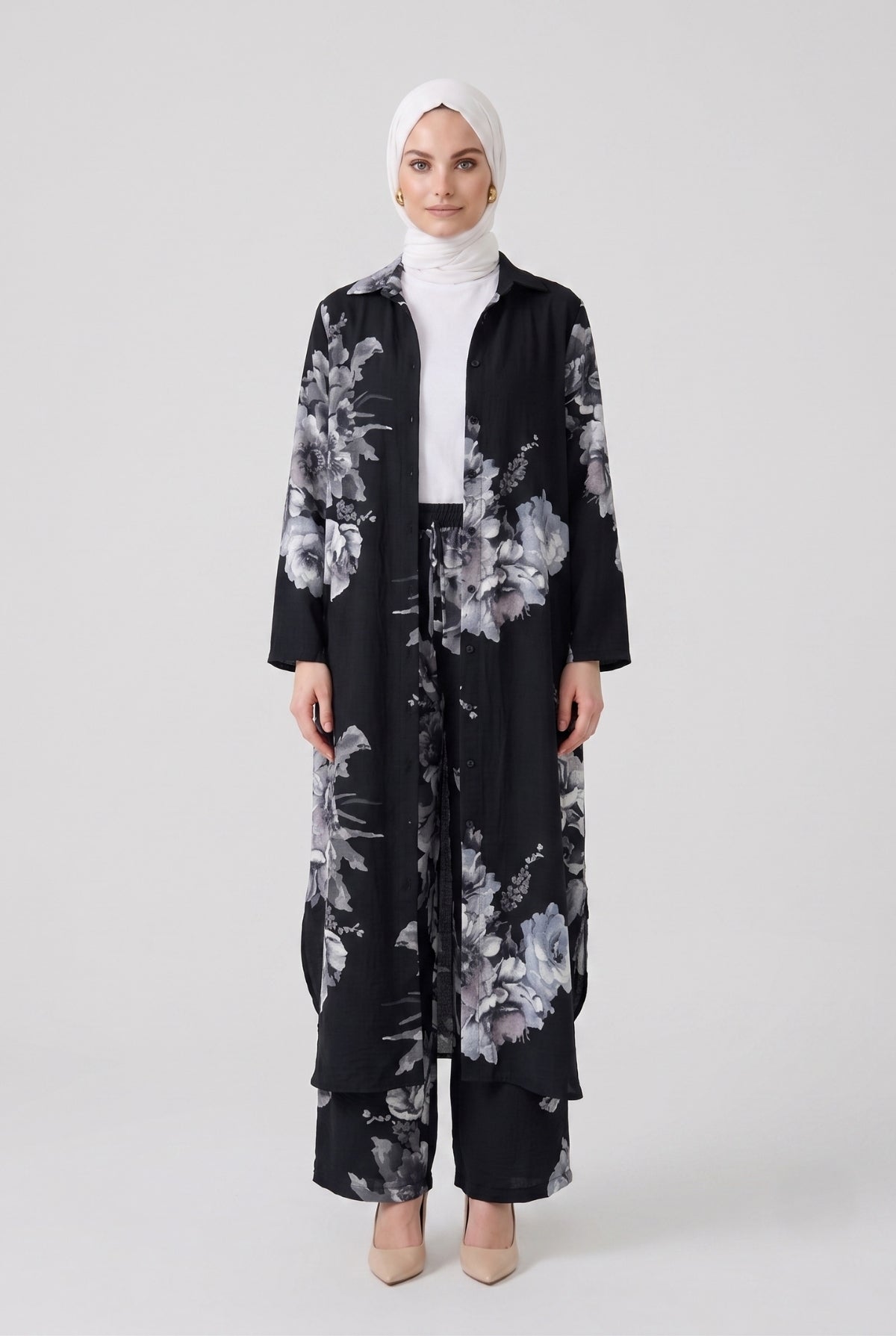 Keten Pantolonlu Selvi Set