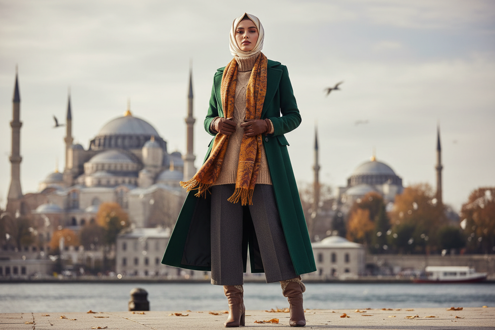 متخليش المعلم واضح اوى كده وخلى البنت وقفه كا موديل بتعرض الطقم وخليه يبان اكنو شتوى علشان الموديلات الشتويه