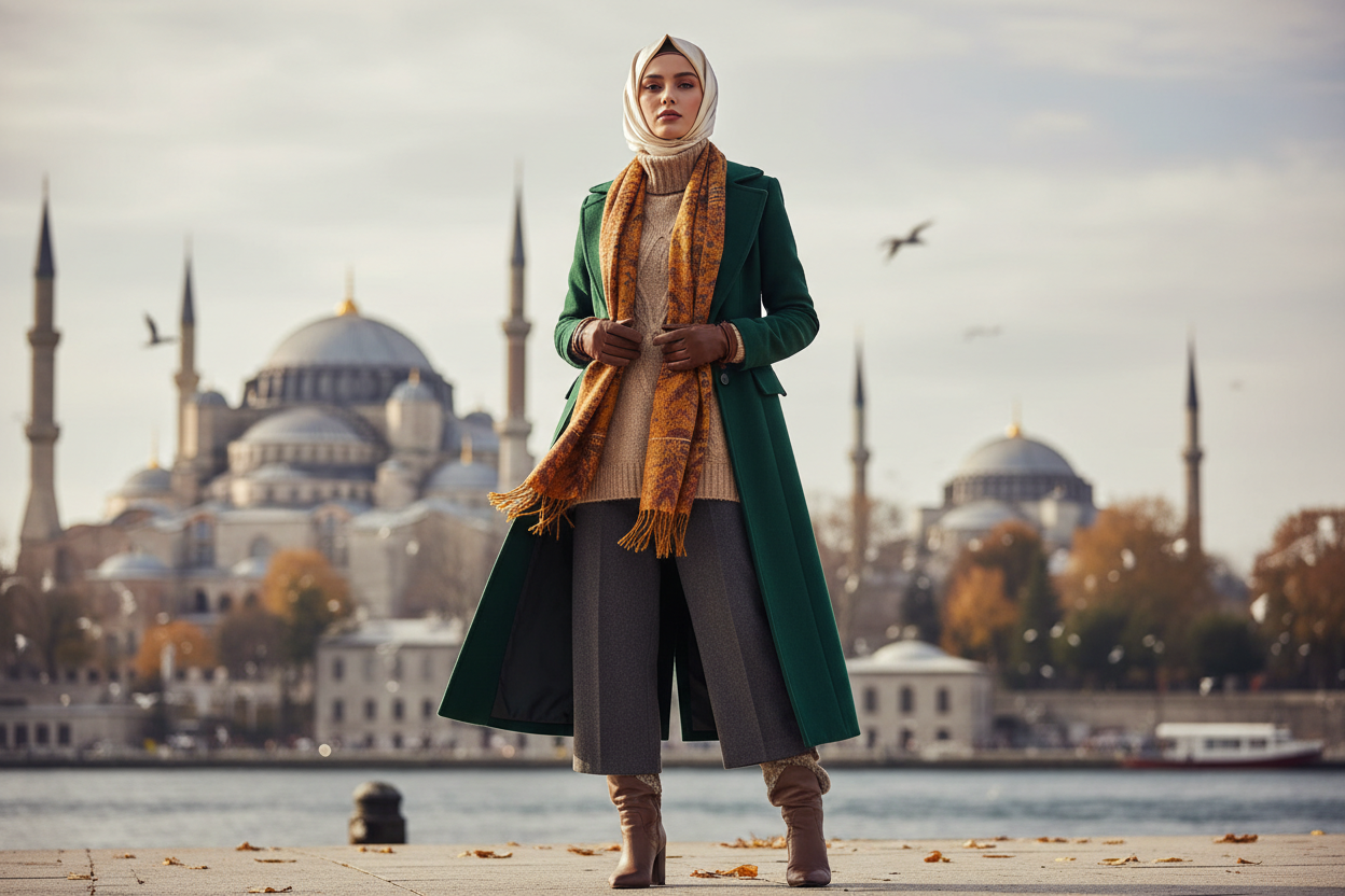 متخليش المعلم واضح اوى كده وخلى البنت وقفه كا موديل بتعرض الطقم وخليه يبان اكنو شتوى علشان الموديلات الشتويه