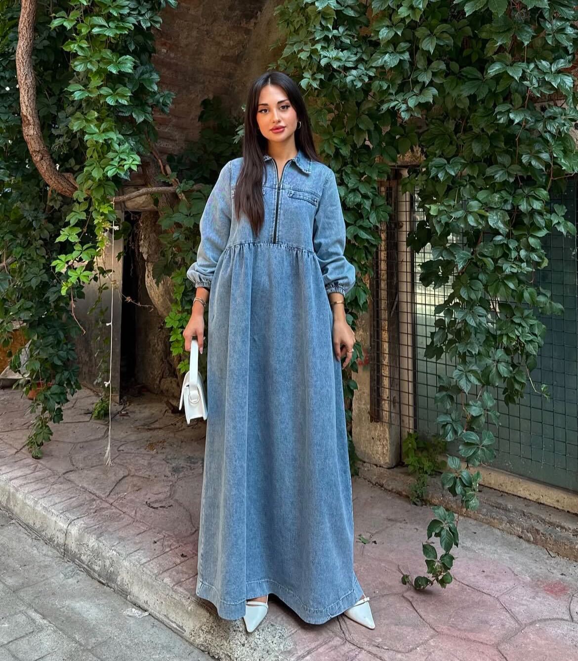 Premium Denim Dress – Everyday Elegance