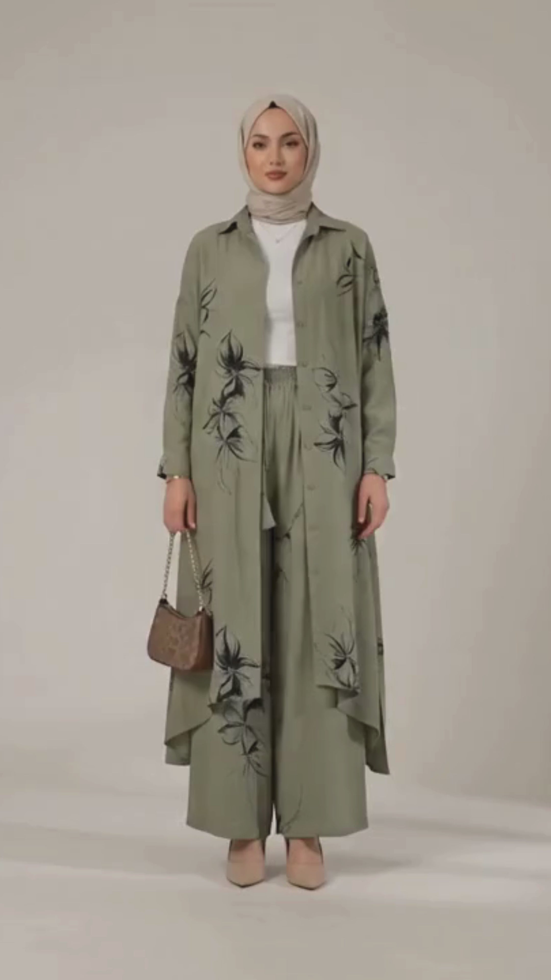 Beliz Linen Set with Trousers | Keten Pantolonlu Beliz Takım | طقم بيليز الكتاني مع البنطلون