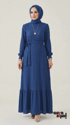 Noura Jacquard Dress | Premium Modest Çavuş Weave