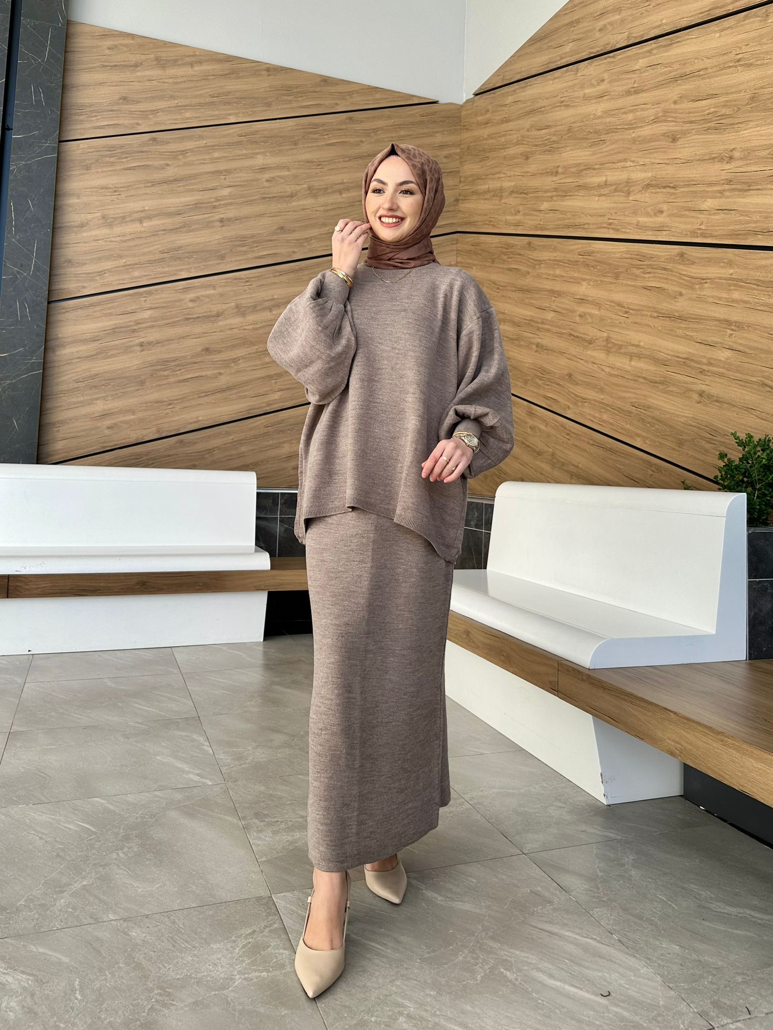 Dora Knitted Skirt Set