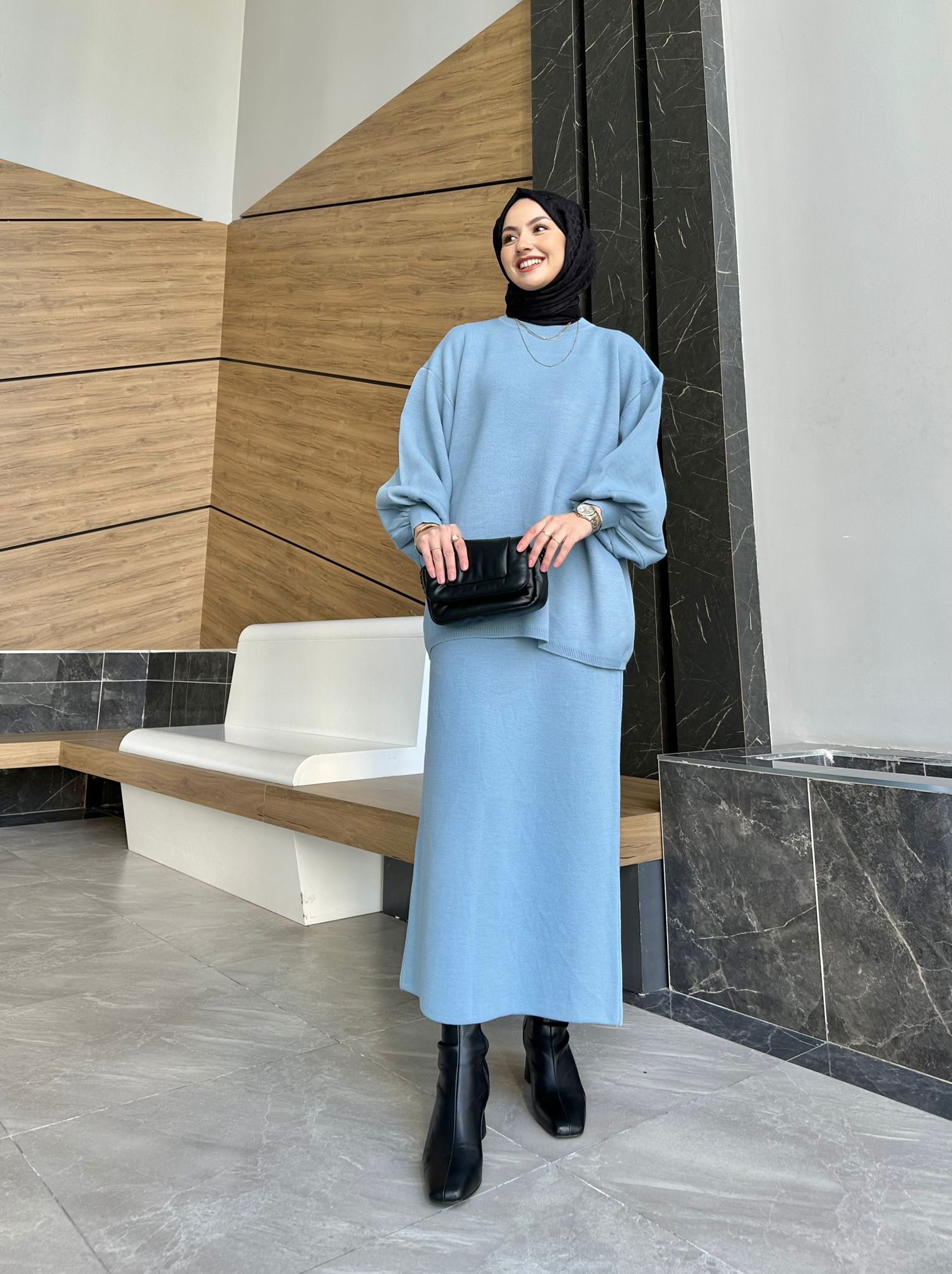 Dora Knitted Skirt Set